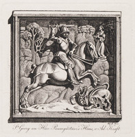 KG 01630
<br/>
Gevelsteen met St. Joris en de draak
<br/>
<em>Klein, Johann Adam (1792-1875)</em>